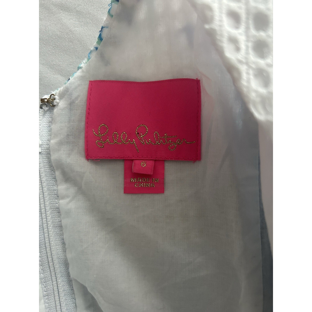 Lilly Pulitzer Floral Laurie Romper Womens Size 6 Blue White Beach Vacation - Picture 3 of 10